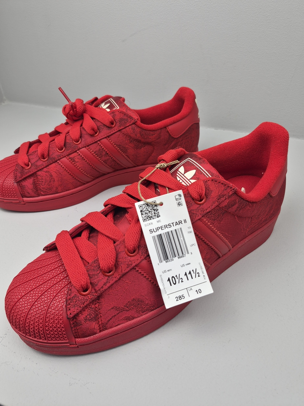adidas Superstar II Low Top Lace Up Better Scarlet/Wonder White IH9302 2025 Mens